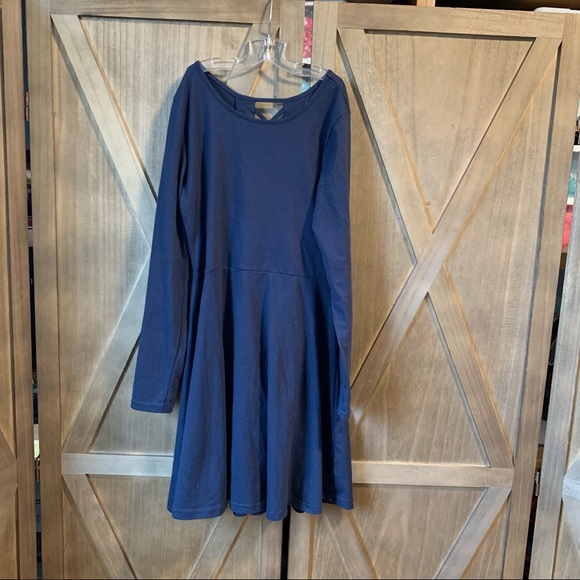 Navy long sleeve skater dress. L 10/12 - The children’s place